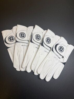 NWOT, FootJoy Weathersof Left Hand Golf Gloves, Pack of 5, Cadet Medium